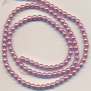 Wachsperlen pastell-flieder, Inhalt 120 Stück, Größe 4 mm, Glasperlen