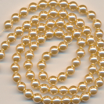 Wachsperlen perlmutt, Inhalt 80 Stück, Größe 6 mm, Glasperlen