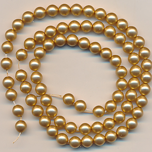 Wachsperlen bronze matt, Inhalt 80 Stück, Größe 6 mm, Glasperlen