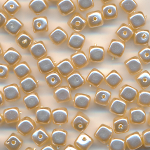 Wachsperlen light perlmutt, Inhalt 75 Stück, Größe 6 x 6 mm, Glasperlen, Würfel