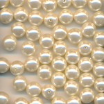 Wachsperlen light perlmutt, Inhalt 75 Stück, Größe 8 mm, Glasperlen