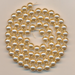 Wachsperlen perlmutt, Inhalt 75 Stück, Größe 8 mm, Glasperlen