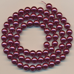 Wachsperlen violett, Inhalt 75 Stück, Größe 8 mm, Glasperlen