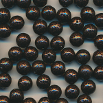 Wachsperlen kupfer schwarz getupft, Inhalt 85 St&uuml;ck, Gr&ouml;&szlig;e 8 mm, Glasperlen