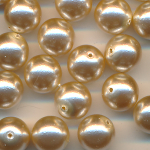 Wachsperlen perlmutt, Inhalt 15 St&uuml;ck, Gr&ouml;&szlig;e 9 mm, Glasperlen