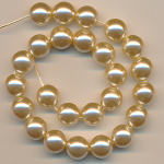 Wachsperlen perlmutt, Inhalt 25 Stück, Größe 10 mm, Glasperlen