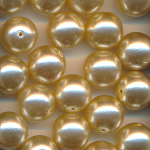 Wachsperlen perlmutt, Inhalt 20 Stück, Größe 12 mm, Glasperlen