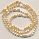Wachsperlen perlmutt, Inhalt 120 Stück, Größe 4 mm, Glasperlen
