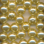 Wachsperlen cream gold, Inhalt 20 Stück, Größe 12 mm, Glasperlen