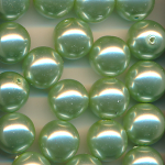 Wachsperlen minz light grün, Inhalt 20 Stück, Größe 12 mm, Glasperlen