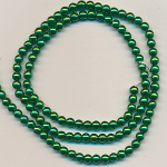 Wachsperlen dunkel grün, Inhalt 120 Stück, Größe 4 mm, Glasperlen