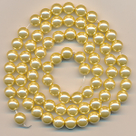 Wachsperlen cream gold, Inhalt 75 Stück, Größe 8 mm, Glasperlen