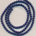 Wachsperlen dark blue, Inhalt 120 St&uuml;ck, Gr&ouml;&szlig;e 4 mm, Glasperlen