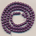 Wachsperlen violett, Inhalt 100 St&uuml;ck, Gr&ouml;&szlig;e 5 mm, Glasperlen