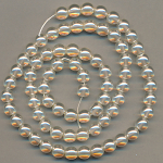 Wachsperlen kristall silber weiß, Inhalt 75 Stück, Größe 7 mm, Glasperlen