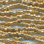 Cut-Perlen weiß-gold, Inhalt 13,5 g, fein, Größe 11/0, antik Strang