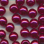 Wachsperlen malven-rot, Inhalt 25 Stück, Größe 7 mm, Glasperlen*