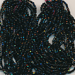 Cut-Perlen schwarz extra fein, Inhalt 10 g, Größe 14/0,Charlottes antik Strang