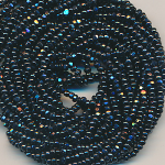 Cut-Perlen dark-grau l&uuml;ster, Inhalt 15 g, Gr&ouml;&szlig;e 11/0, antik sehr fein Charlottes Strang