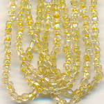 Cut-Perlen citrus-gelb rainbow, Inhalt 11 g, Gr&ouml;&szlig;e 11/0, antik fein Charlottes Strang