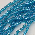 Cut-Perlen ocean blau rainbow, Inhalt 11,5 g, Größe 11/0,...