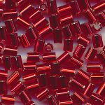 Stiftperlen rot Silbereinzug, Inhalt 20 Gramm, Gr&ouml;&szlig;e 1