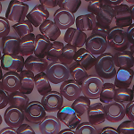 Rocailles violett klar lüster, 20 Gramm, Größe 11/0 facettiert echte-alte Cut-Perlen