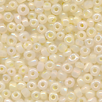Rocailles vanille-weiß rainbow, 20 Gramm, Größe 11/0 facettiert echte-alte Cut-Perlen Charlottes