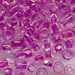 Rocailles usambara-violett rainbow, 20 Gramm, Gr&ouml;&szlig;e 11/0 facettiert echte-alte Cut-Perlen