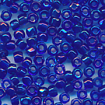 Rocailles saphir-blau rainbow 20 Gramm, Gr&ouml;&szlig;e 11/0 facettiert echte-alte Cut-Perlen