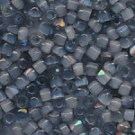 Rocailles geschliffen echte-alte Cut-Perlen grau satin...