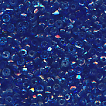Rocailles royal-blau transparent lüster, 20 Gramm, Größe 15/0 facettiert echte-alte Cut-Perlen