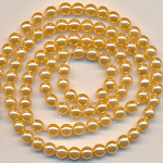 Wachsperlen blush-gold, Inhalt 100 St&uuml;ck, Gr&ouml;&szlig;e 5 mm, Glasperlen