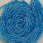 Rocailles ocean-blau lüster 16 Gramm, Größe 13/0 facettiert Strang echte Cut-Perlen