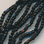 Cut-Perlen schwarz, Inhalt 12 g Größe 11/0, Charlottes Strang