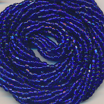 Cut-Perlen navy-blau Silbereinzug, Inhalt 13,5 g, Größe 11/0, antik Strang