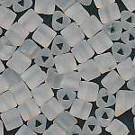 Dreieckperlen kristall matt, Inhalt 20 g, Größe 4 mm