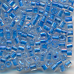 Hexa-Cut-Perlen kristall blau, Inhalt 20 g, Gr&ouml;&szlig;e 9/0