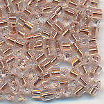 Hexa-Cut-Perlen kristall Kupfereinzug, Inhalt 20 g, Größe 9/0