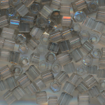 Hexa-Cut-Perlen grau satin, Inhalt 20 g, Größe 10/0