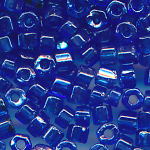 Hexa-Cut-Perlen kornblumen-blau l&uuml;ster, Inhalt 20 g, Gr&ouml;&szlig;e 10/0