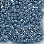 Hexa-Cut-Perlen blau-grau lüster, Inhalt 20 g, Größe 11/0