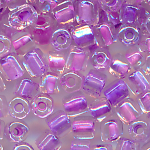 Hexa-Cut-Perlen kristall flieder lüster, Inhalt 20 g, Größe 11/0