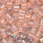 Hexa-Cut-Perlen kristall lachs l&uuml;ster, Inhalt 20 g, Gr&ouml;&szlig;e 12/0