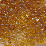 Hexa-Cut-Perlen bernstein transparent lüster, Inhalt 20 g, Größe 12/0