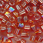 Hexa-Cut-Perlen kupferfarbig Silbereinzug, Inhalt 20 g, Gr&ouml;&szlig;e 12/0