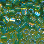 Hexa-Cut-Perlen algen-gr&uuml;n l&uuml;ster, Inhalt 20 g, Gr&ouml;&szlig;e 14/0