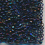 Rocailles dark-blau rainbow, 20 Gramm, Gr&ouml;&szlig;e 12/0 facettiert echte-alte Cut-Perlen