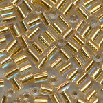 Stiftperlen kristall Goldeinzug, Inhalt 20 g, echt Gold, Gr&ouml;&szlig;e 1