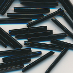 Beads schwarz, Inhalt 38 g, Größe 20 x 2,2 mm, long russian-Cutantik